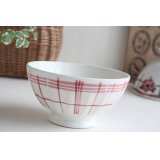 Red check bowl 