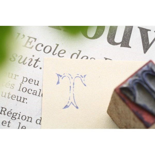 画像3: French initial stamp T