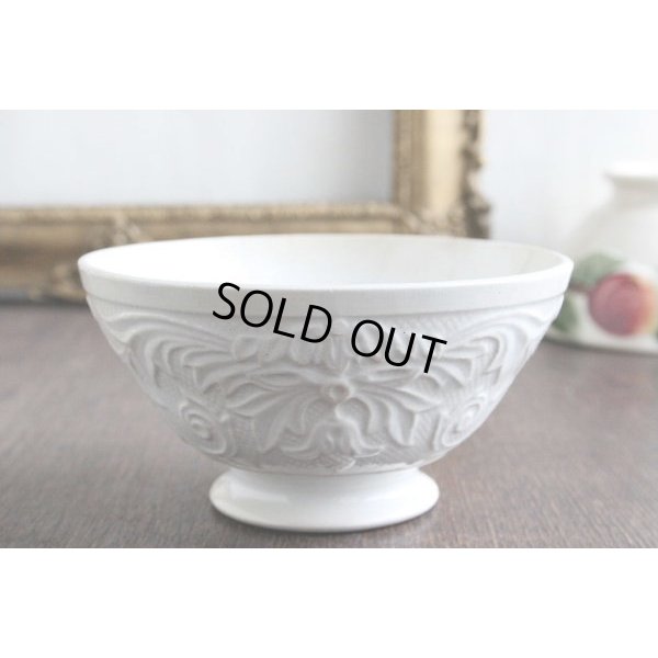 画像2: White relief bowl 