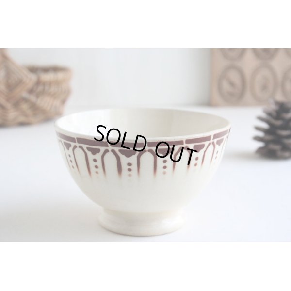 画像1: Brown antique bowl