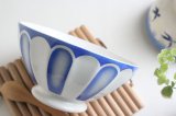 Blue scallop bowl