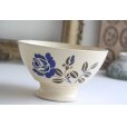 画像1: Blue flower bowl (1)