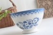 画像1: Blue flower bowl (1)