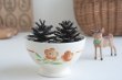 画像1: Brown flower bowl (1)