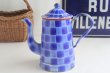 画像3: Blue check coffee pot (3)