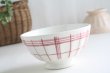 画像1: Red check bowl  (1)