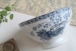 画像1: Blue flower bowl  (1)