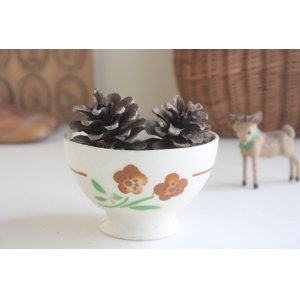 画像: Brown flower bowl