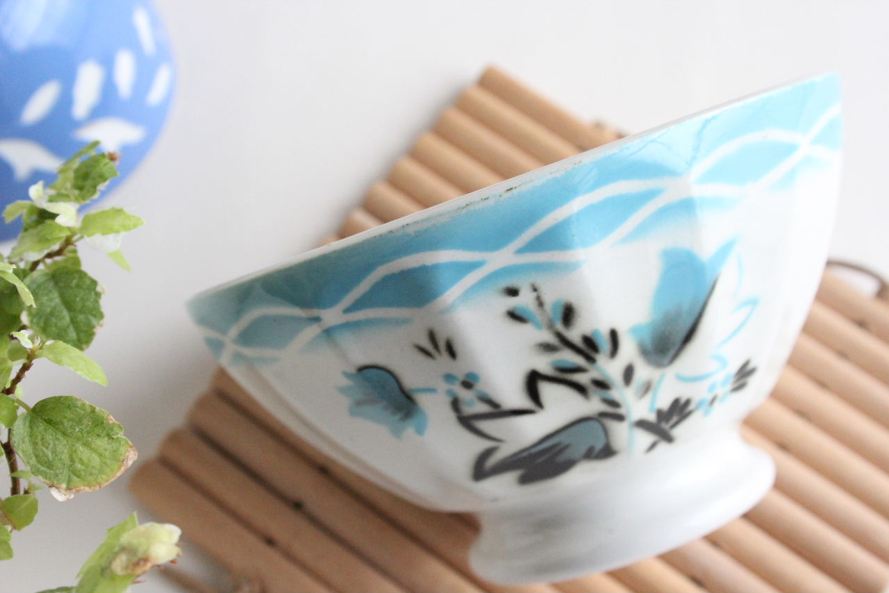 画像2: Blue flower bowl (2)