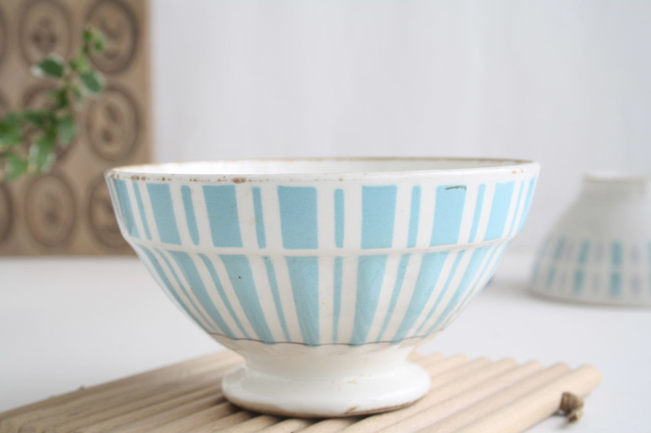 画像1: Blue stripe bowl (1)