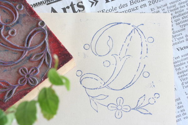 画像3: French initial stamp D (3)