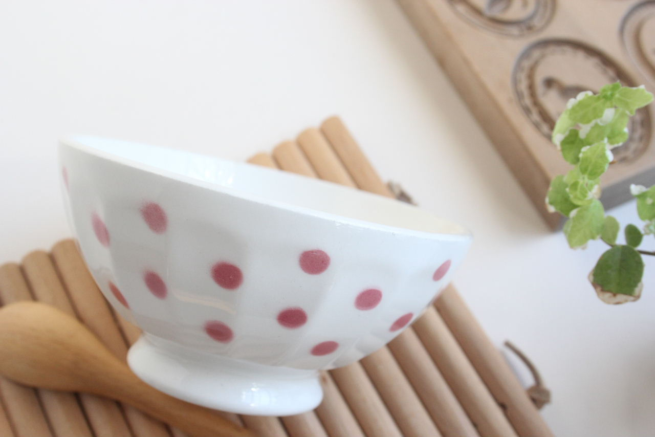 画像1: Pink dot bowl (1)