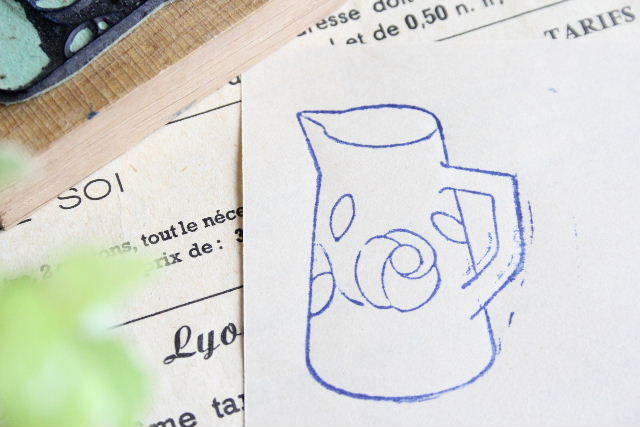 画像3: French stamp rose jug (3)