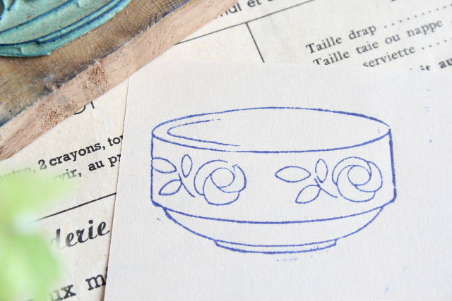 画像3: French stamp rose bowl (3)