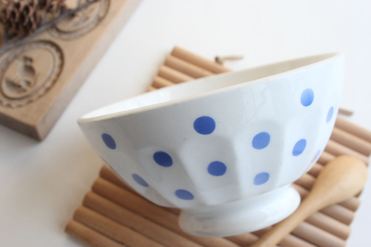 画像1: Blue dot bowl (1)