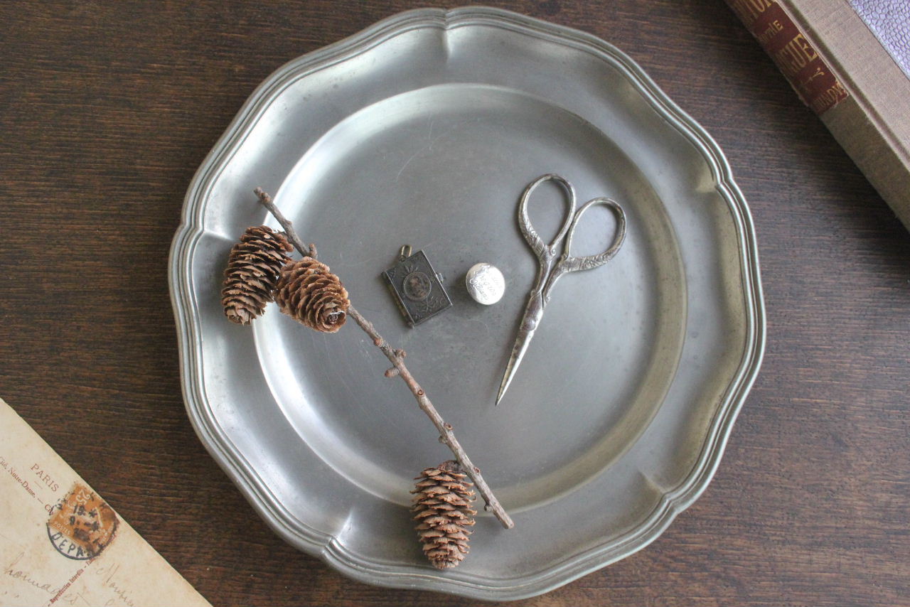 画像1: French pewter plate (1)